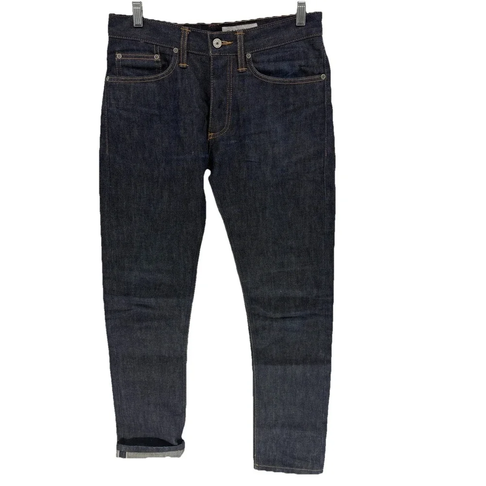 Gustin Selvedge Denim Jeans Raw Selvedge Skinny Fit Button Fly USA Men 30x30